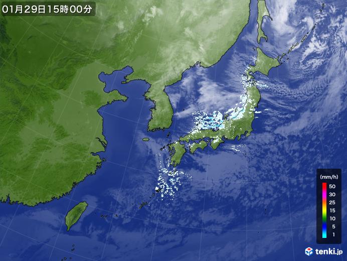 実況天気図(2023年01月29日)