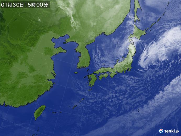 実況天気図(2023年01月30日)