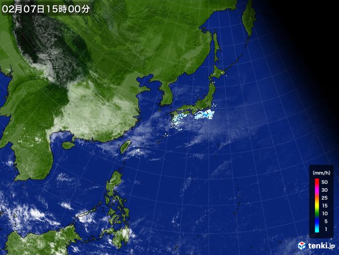 実況天気図(2023年02月07日)