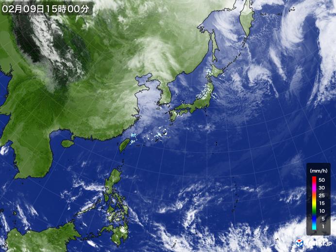 実況天気図(2023年02月09日)