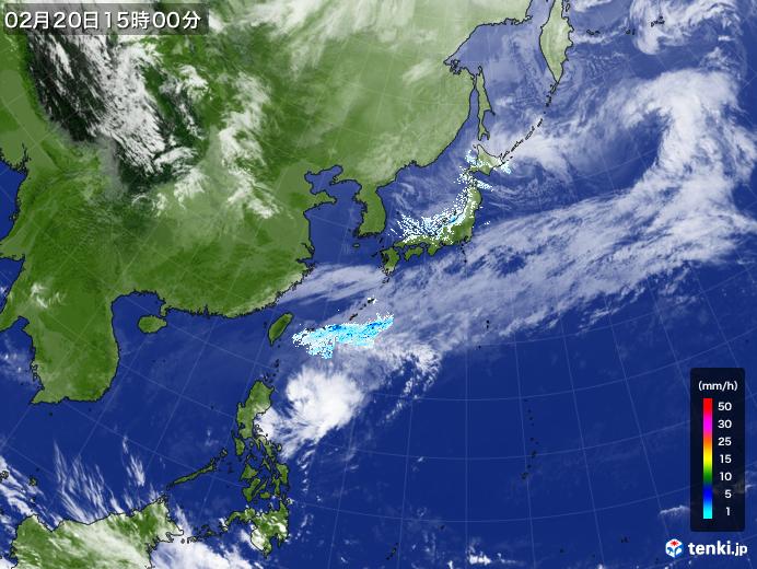 実況天気図(2023年02月20日)