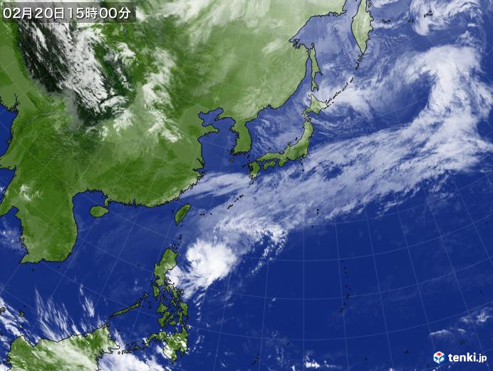 実況天気図(2023年02月20日)