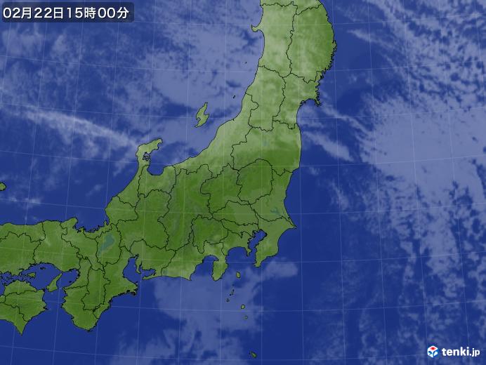 実況天気図(2023年02月22日)