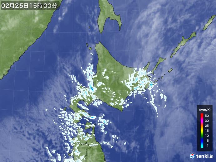 実況天気図(2023年02月25日)