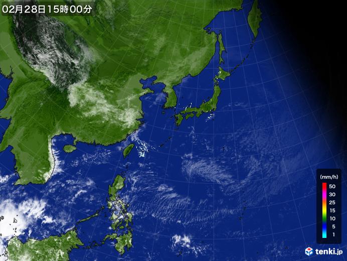 実況天気図(2023年02月28日)