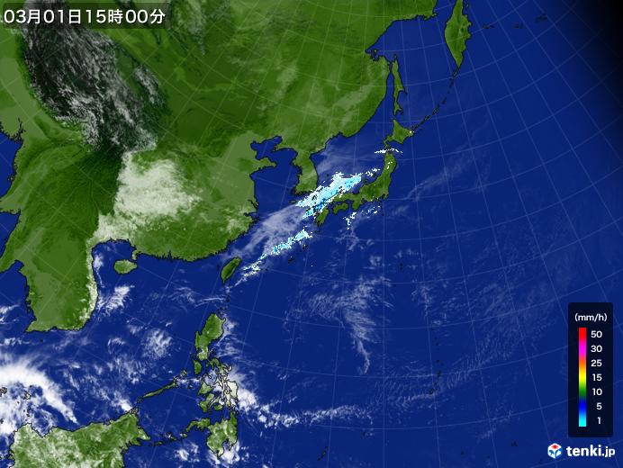実況天気図(2023年03月01日)