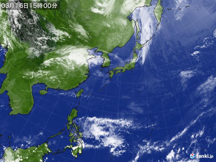 実況天気図(2023年03月16日)
