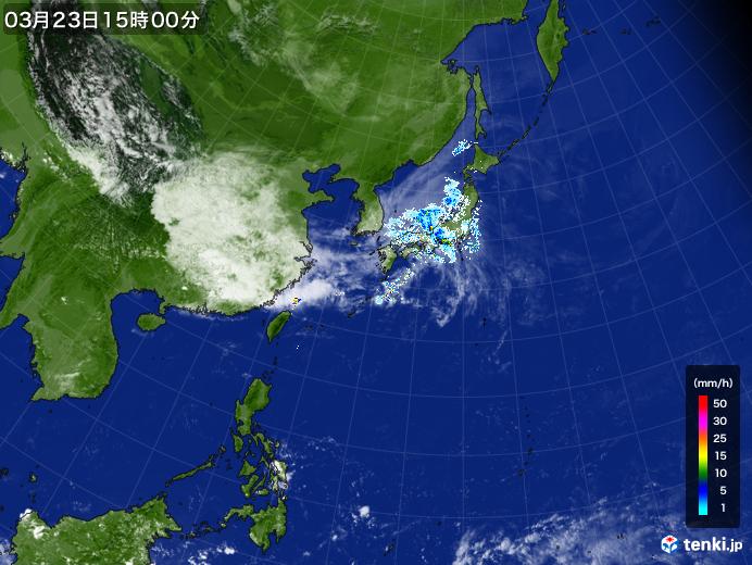 実況天気図(2023年03月23日)