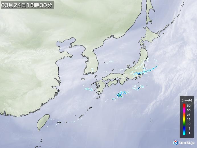 実況天気図(2023年03月24日)