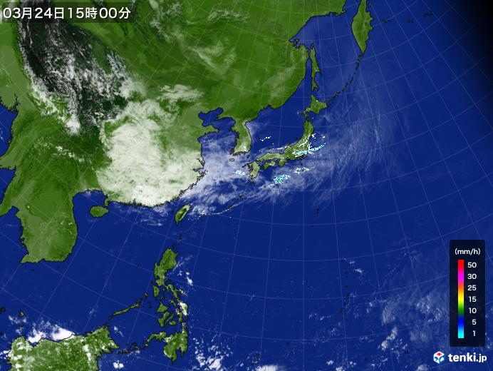 実況天気図(2023年03月24日)