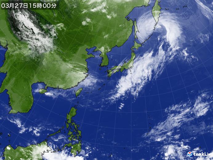 実況天気図(2023年03月27日)