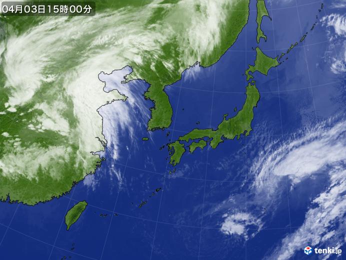 実況天気図(2023年04月03日)