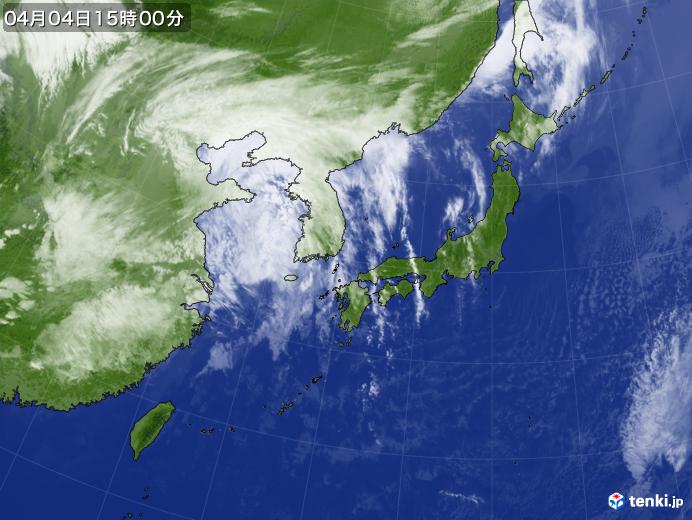 実況天気図(2023年04月04日)