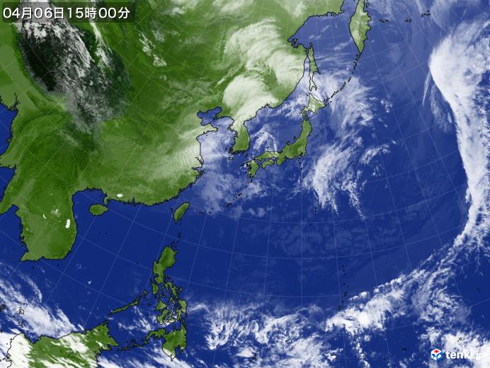 実況天気図(2023年04月06日)