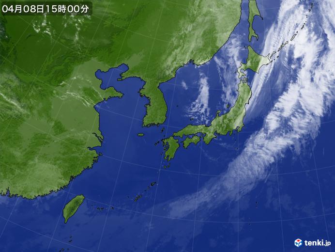実況天気図(2023年04月08日)