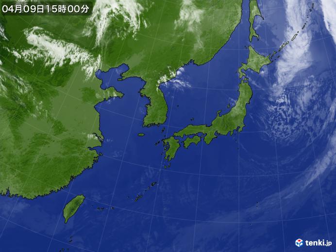 実況天気図(2023年04月09日)