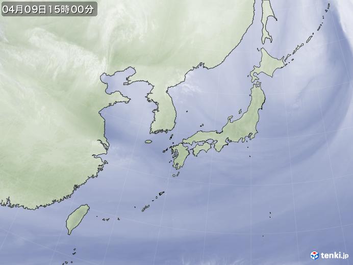 実況天気図(2023年04月09日)