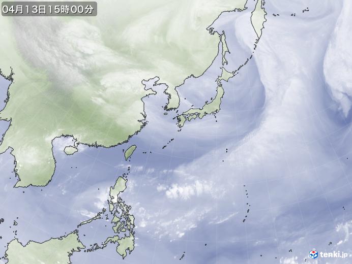 実況天気図(2023年04月13日)