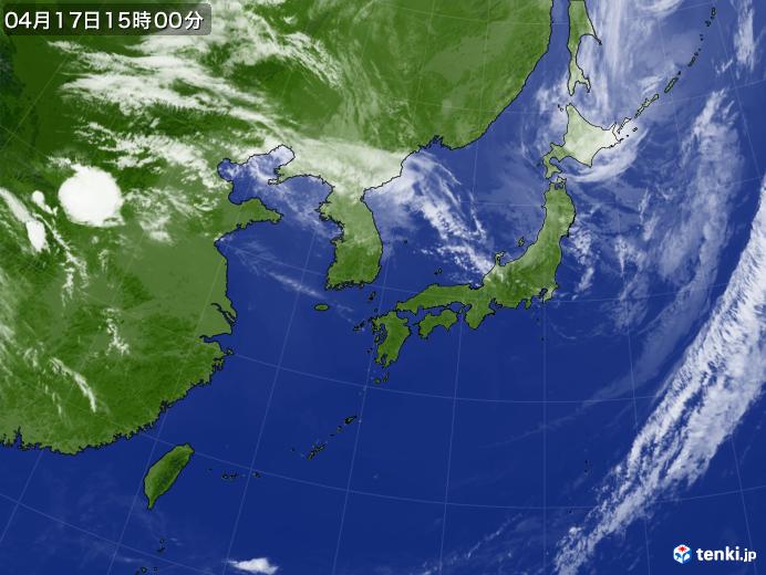 実況天気図(2023年04月17日)