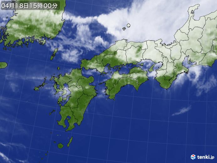 実況天気図(2023年04月18日)