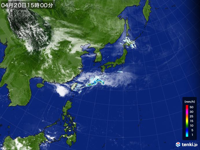 実況天気図(2023年04月20日)