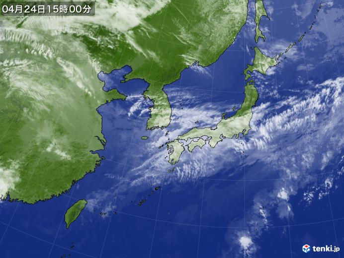 実況天気図(2023年04月24日)