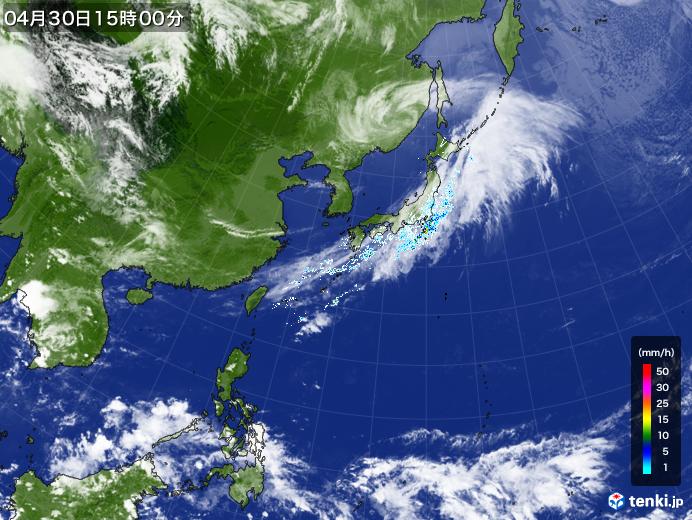 実況天気図(2023年04月30日)