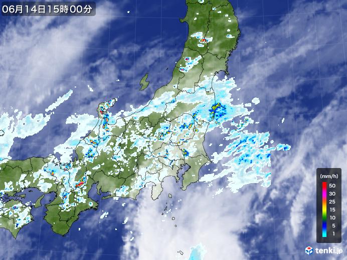 実況天気図(2023年06月14日)