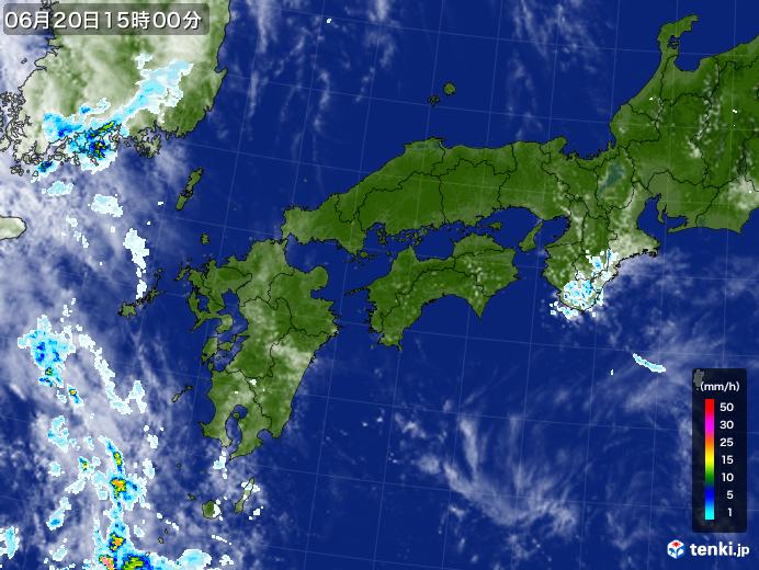 実況天気図(2023年06月20日)
