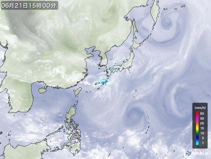 実況天気図(2023年06月21日)