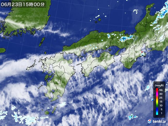 実況天気図(2023年06月23日)