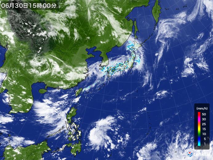 実況天気図(2023年06月30日)