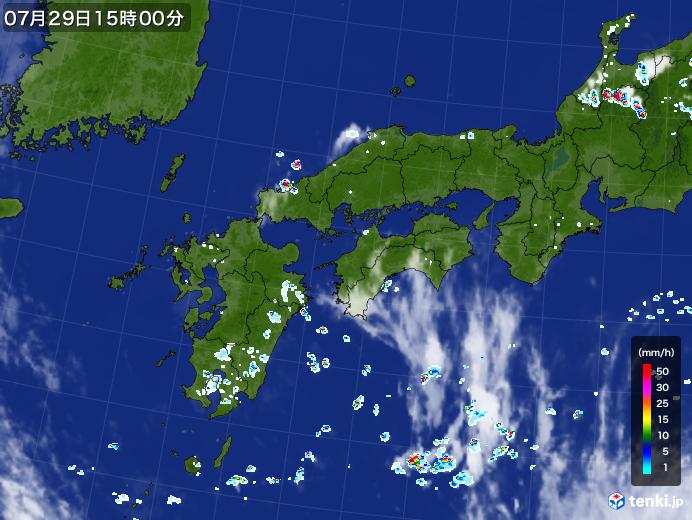 実況天気図(2023年07月29日)