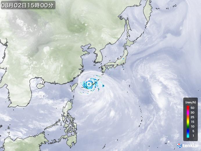 実況天気図(2023年08月02日)
