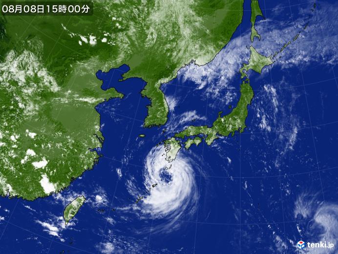 実況天気図(2023年08月08日)