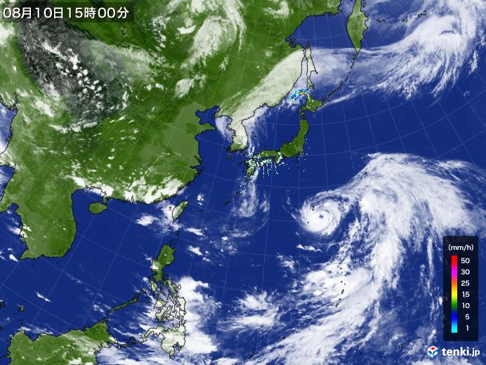 実況天気図(2023年08月10日)