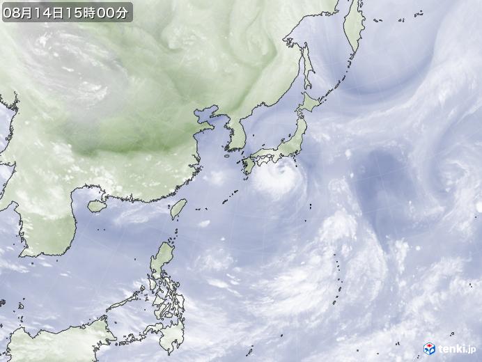 実況天気図(2023年08月14日)