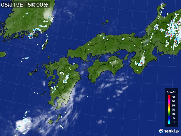 実況天気図(2023年08月19日)