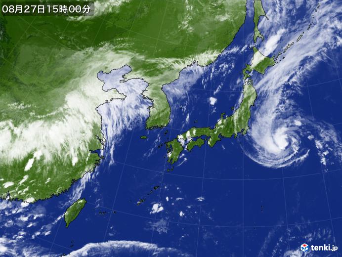 実況天気図(2023年08月27日)