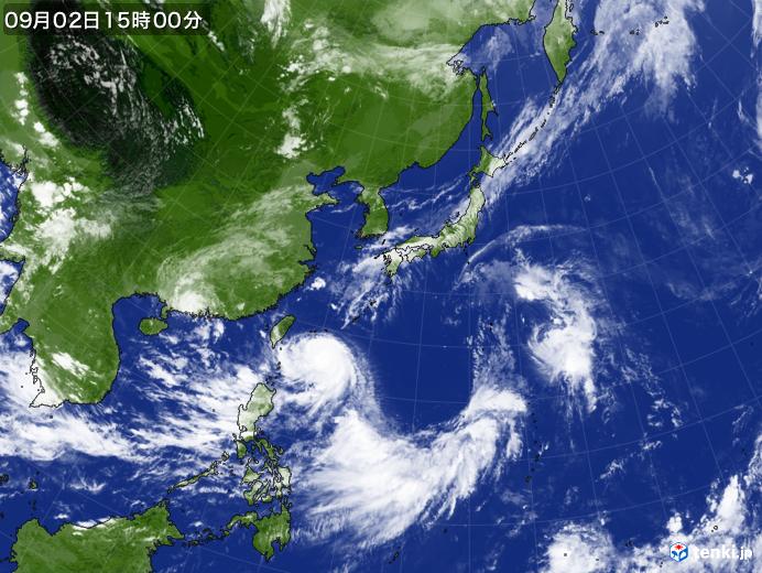 実況天気図(2023年09月02日)