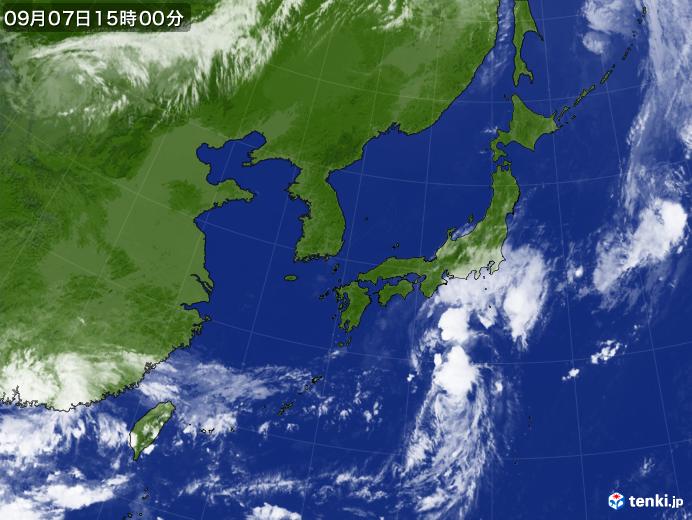 実況天気図(2023年09月07日)
