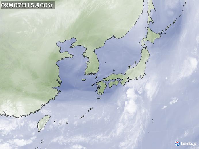 実況天気図(2023年09月07日)