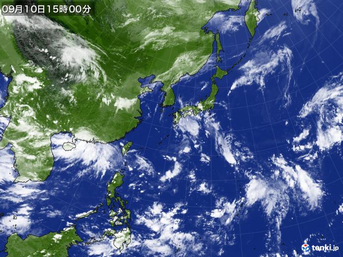 実況天気図(2023年09月10日)