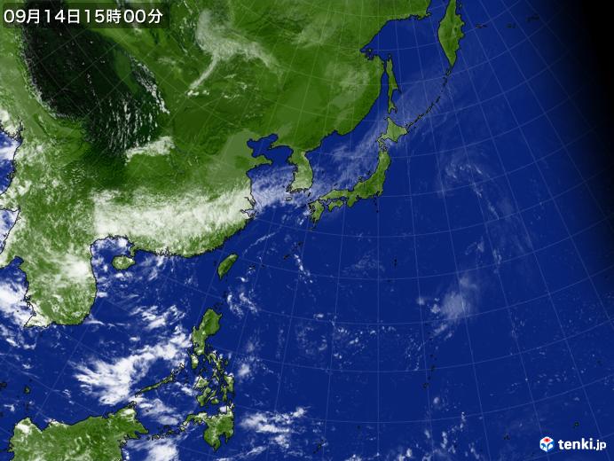 実況天気図(2023年09月14日)