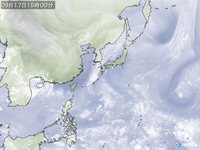 実況天気図(2023年09月17日)