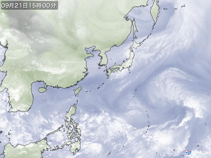 実況天気図(2023年09月21日)