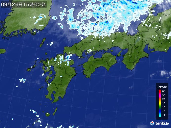 実況天気図(2023年09月26日)