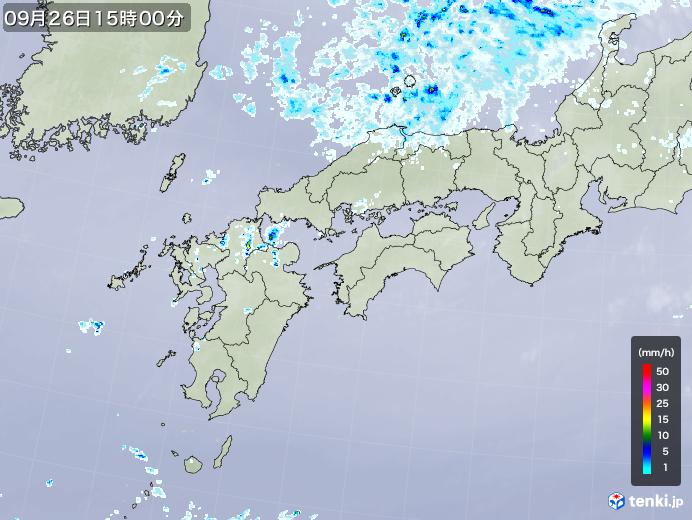 実況天気図(2023年09月26日)