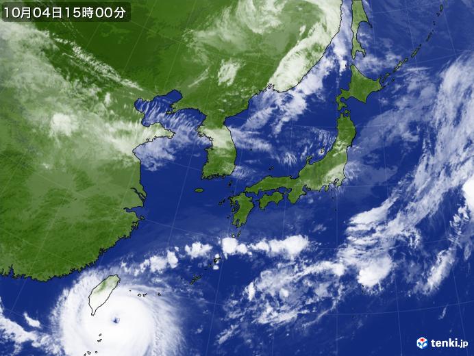 実況天気図(2023年10月04日)