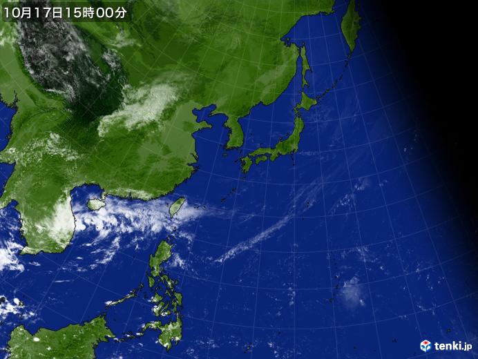 実況天気図(2023年10月17日)